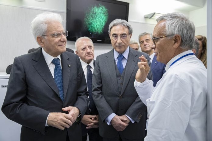 Il prof. Capasso al Biogem con il Presidente della Repubblica Sergio Mattarella, in visita ai laboratori durante il Meeting