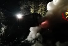 Avellino, a fuoco il deposto di legna in contrada Pignatella. Morti due cani