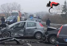 Ofantina bis chiusa a Lioni per incidente fra 3 auto. All’ospedale 3 donne