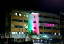 Il Tricolore illumina la Caserma dei Carabinieri ‘Litto’ ad Avellino