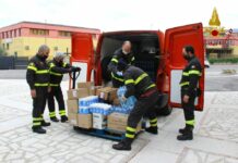 Dai Vigili del Fuoco di Avellino cibo in dono per i bisognosi