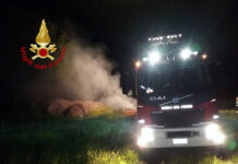 Incendio a Guardia Lombardi, Vigili del Fuoco in azione ieri sera