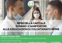 Irpini della Capitale, sanificatori in dono per i mezzi di soccorso