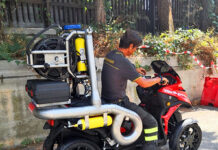 Vigili del Fuoco di Capri, in dotazione motociclo ‘nebulizzatore’