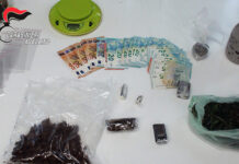 Ai domiciliari con droga e cannabis ad Avellino: arrestato e trasferito in carcere