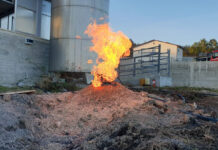 Getto di fuoco da un pozzo a Guardia Lombardi: brucia ancora
