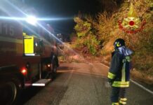 Smottamenti e allagamenti in Irpinia, ad Ariano frana sulla Sp 414
