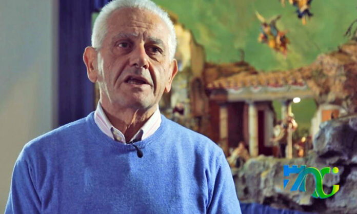 Salvatore Giordano, pres. Amici del presepio. A Torre Annunziata allestita la storia del presepe napoletano nel Festival 3.0. Foto diffusa dagli organizzatori