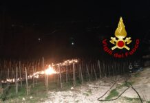 Incendio per una perdita di metano a Monteforte in località San Martino