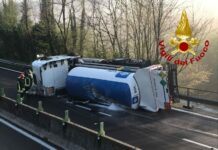 Incidente a Serino, coinvolta un’autocisterna di ossigeno liquido