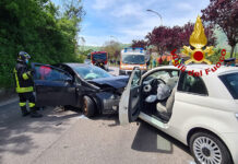 Scontro tra auto a Montoro: 6 feriti ricoverati in ospedale