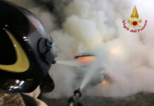 In fiamme ad Aiello del Sabato nella notte un’auto parcheggiata
