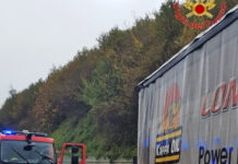 Incidente per un autoarticolato sull’A16 Napoli Bari a Monteforte Irpino in direzione est