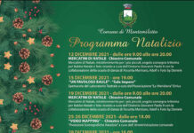 Scenografie natalizie a Montemiletto sul Chiostro e il Castello