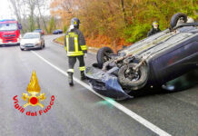 Auto ribaltata a Frigento, una 25enne in ospedale