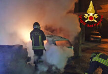 Auto in sosta incendiata a Montefredane nella notte