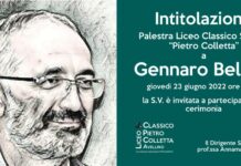 Palestra del Liceo Classico Colletta intitolata a Gennaro Bellizzi