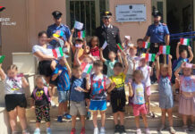 I bambini del Centro Estivo in visita alla Stazione Carabinieri a Torella dei Lombardi
