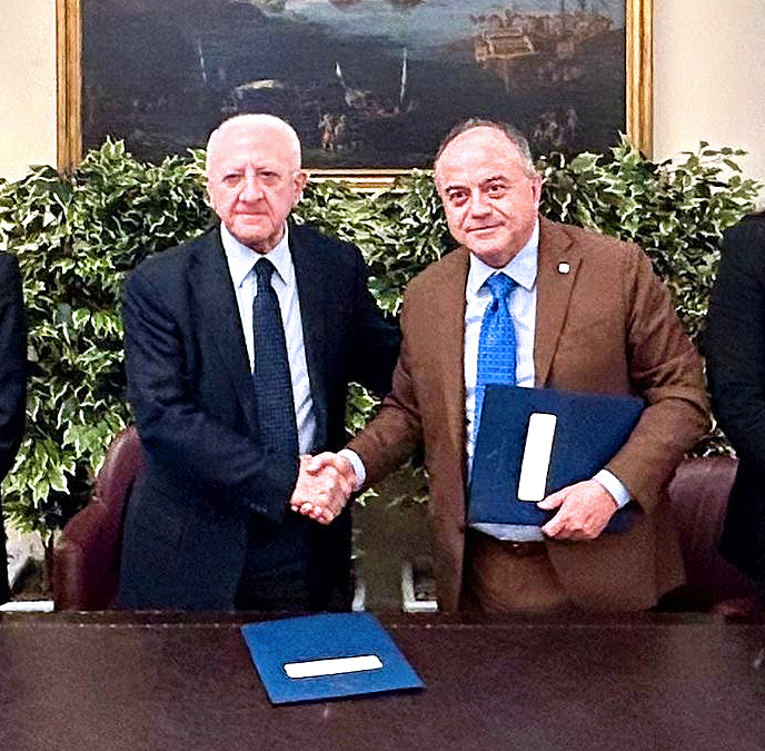 Il Presidente della Regione Campania Vincenzo De Luca e il Procuratore Capo di Napoli Nicola Gratteri