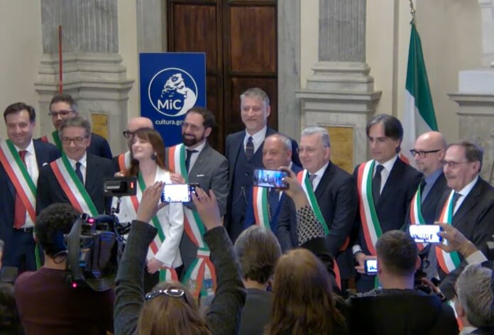 I Sindaci con il Ministro della Cultura Alessandro Giuli